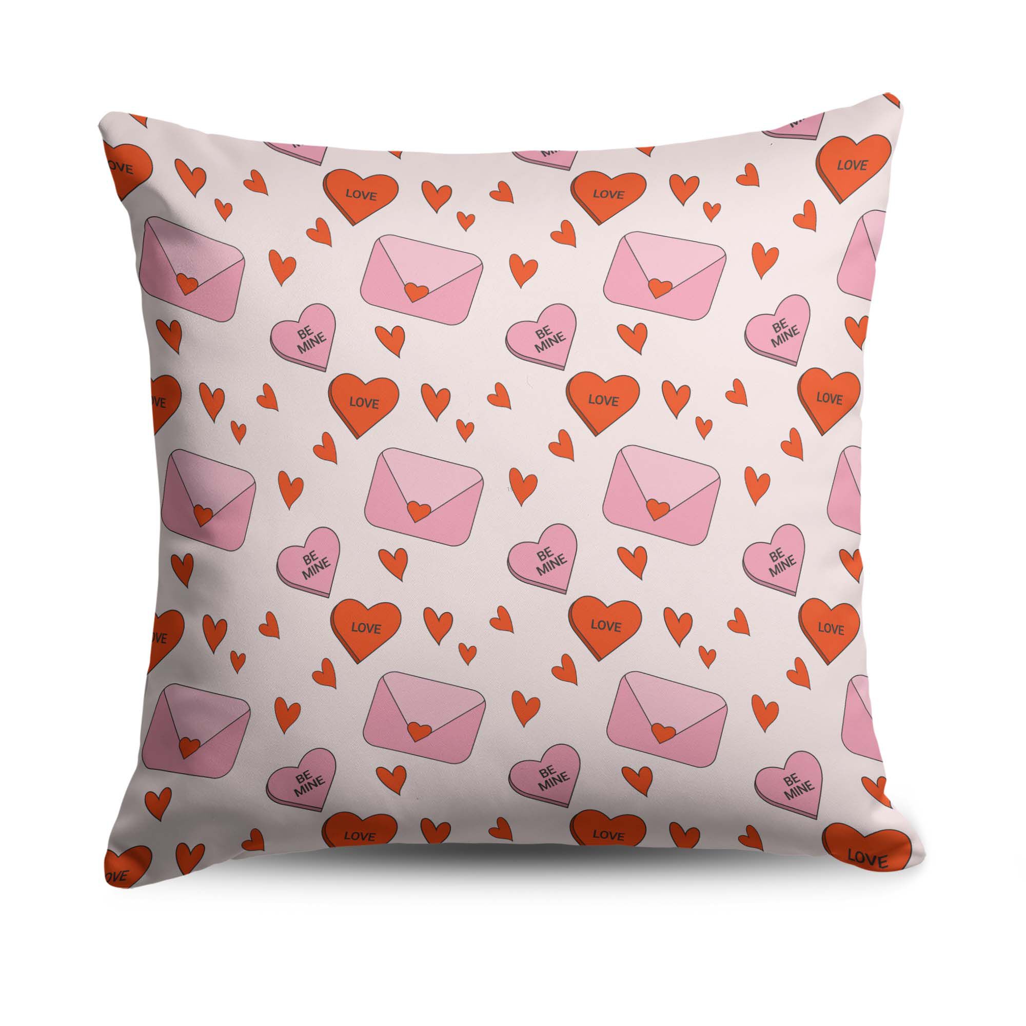 Valentine's Day Send My Love Throw Pillow 18X18 Inches, SEND MY LOVE, hi-res image number 0