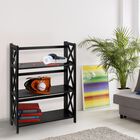Montego 3-Shelf Folding Bookcase -Black, , alternate image number null