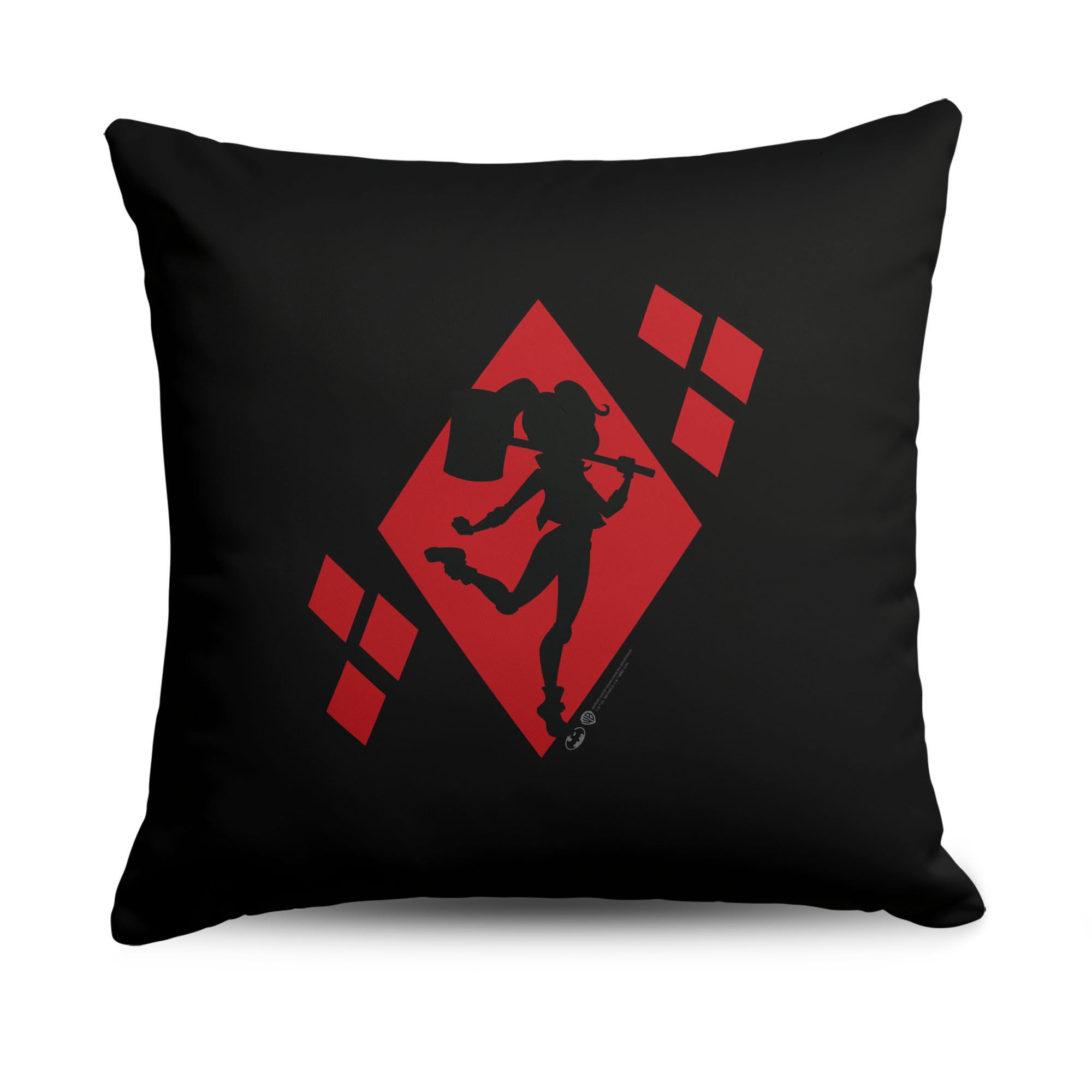 Warner Bros. DC Diamond Heart Throw Pillow 18X18 Inches, DC PILLOW, hi-res image number 0