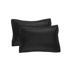 Fresh Ideas Poplin Tailored 2-Pack Black Pillow Sham, , alternate image number 3