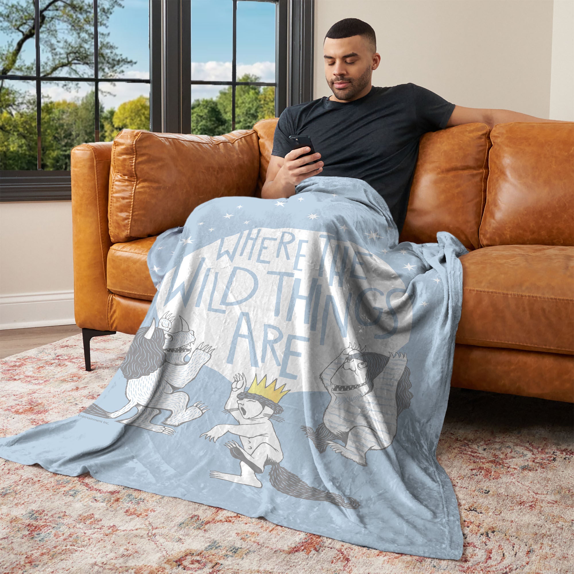Warner Bros. Where the Wild Things Are Wild Things Silk Touch Throw Blanket 40x50 Inches, BLUE, alternate image number 2