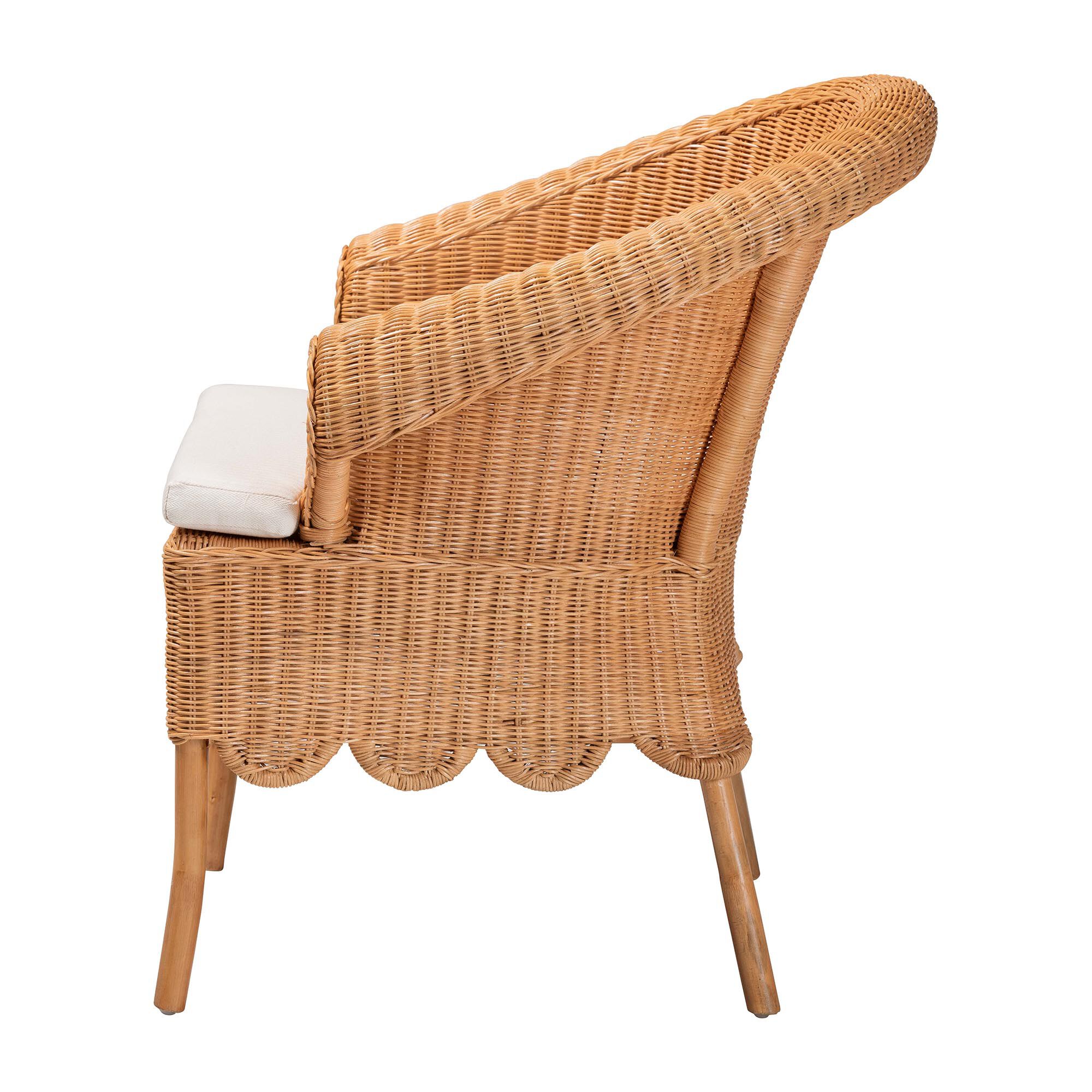 Tamara Bohemian Braided Honey Rattan Dining Chair, HONEY, alternate image number 3