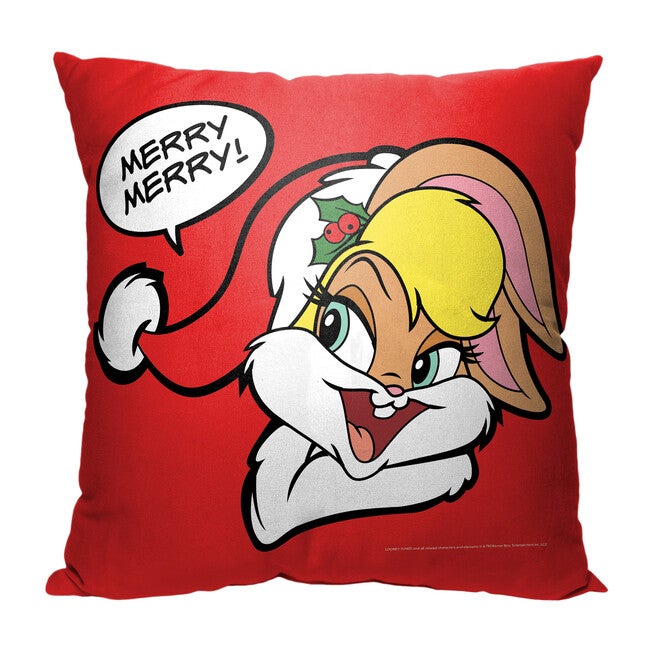 Wb Looney Tunes Merry Lola Printed Throw Pillow, O, hi-res image number 0