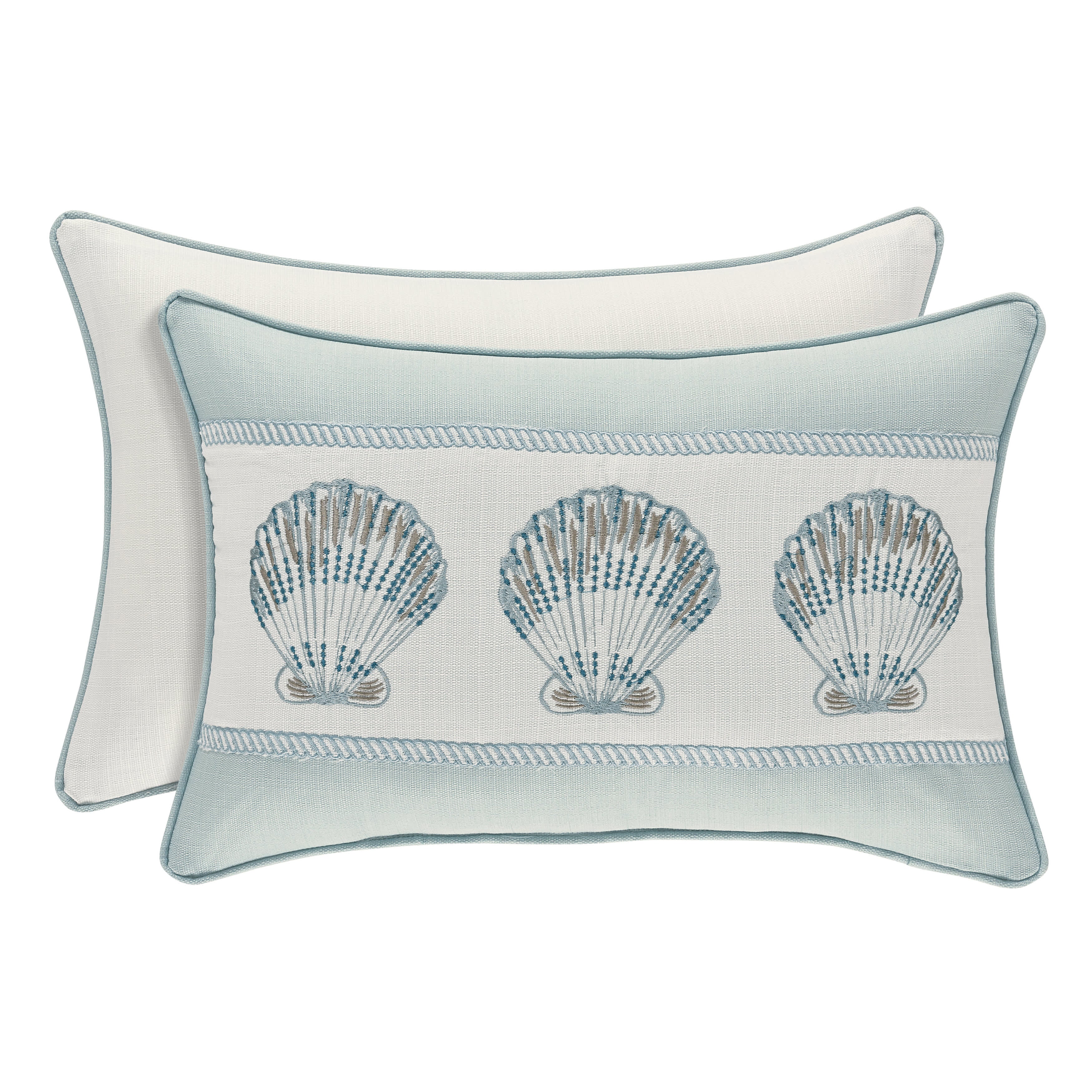 Water's Edge Boudoir Decorative Throw Pillow, AQUA, hi-res image number 0