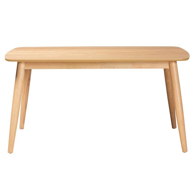 Flora Mid-Century Modern Black Finished Wood Dining Table, , alternate image number null