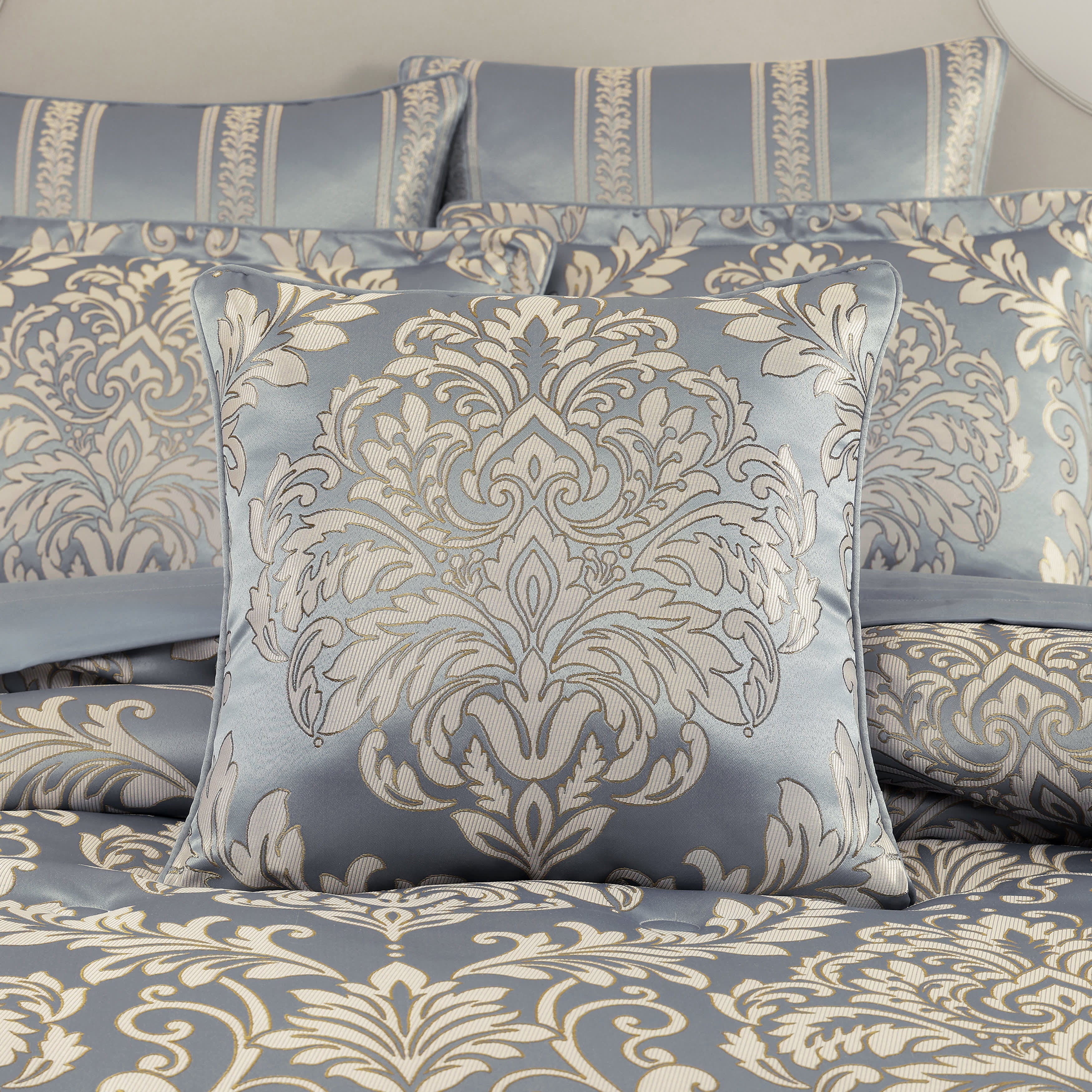 Lorenzo 20 Inch Square Decorative Throw Pillow, BLUE, alternate image number null