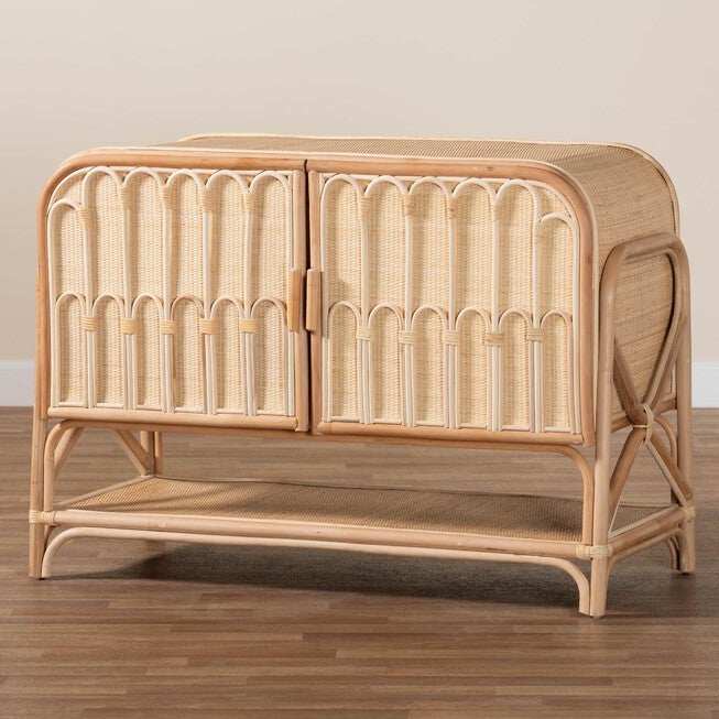 Gitano Bohemian Natural Rattan 2-Door Storage Cabinet, , alternate image number 7