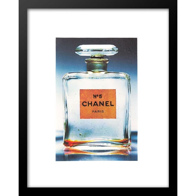Classic Chanel Perfume Bottle Clear 14 inches x 18 inches Framed Print, CLEAR, hi-res image number 0