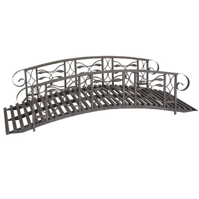 Coral Coast Willow Creek 6 Ft Metal Garden Bridge, , on-hover image number null