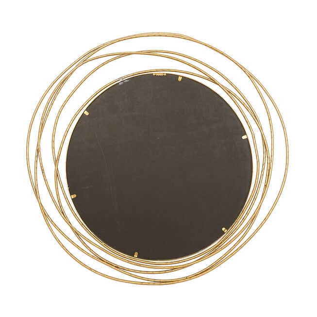 Gold Wood Contemporary Wall Mirror, , alternate image number 2