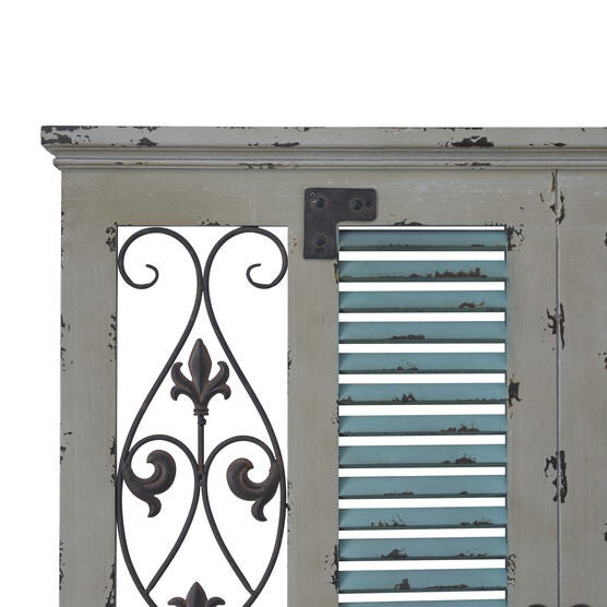 Beige Rustic Floral Wood Wall Décor, , alternate image number null
