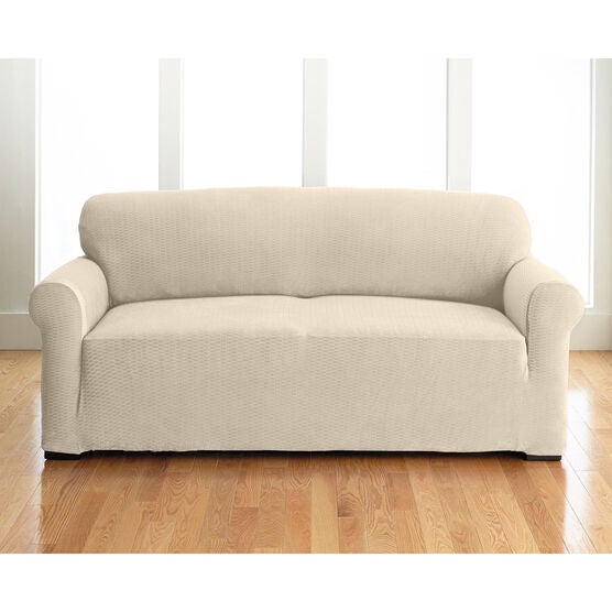 BH Studio Brighton Stretch Loveseat Slipcover, KHAKI, hi-res image number null