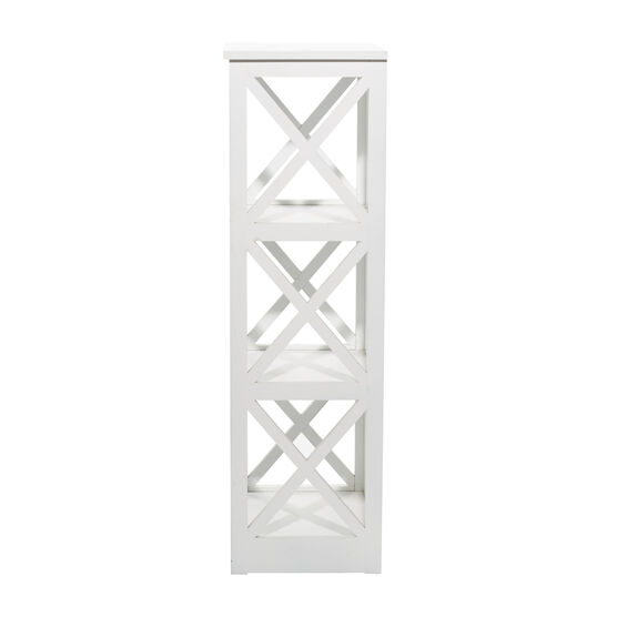 White Wood Traditional Shelving Unit, 40 " x 16 " x 12 ", , alternate image number null