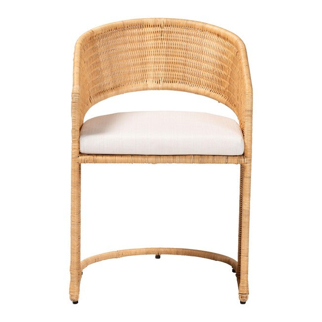 bali & pari Palm Bohemian Light Honey Rattan Dining Chair, LIGHT HONEY, alternate image number null