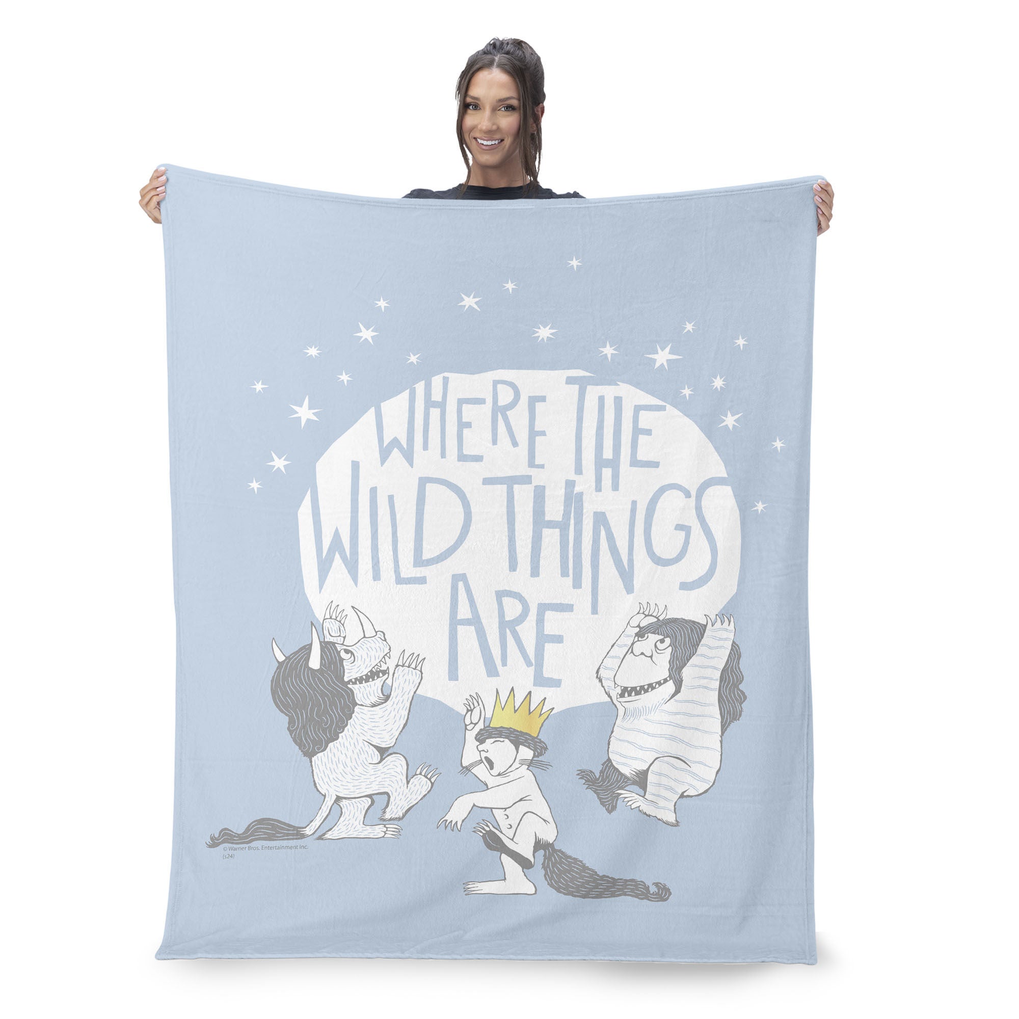 Warner Bros. Where the Wild Things Are Wild Things Silk Touch Throw Blanket 40x50 Inches, BLUE, on-hover image number 1