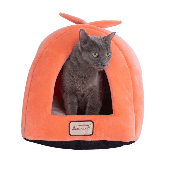 Cat Pet Small Dog Cave Shape Bed, Orange, , alternate image number 4