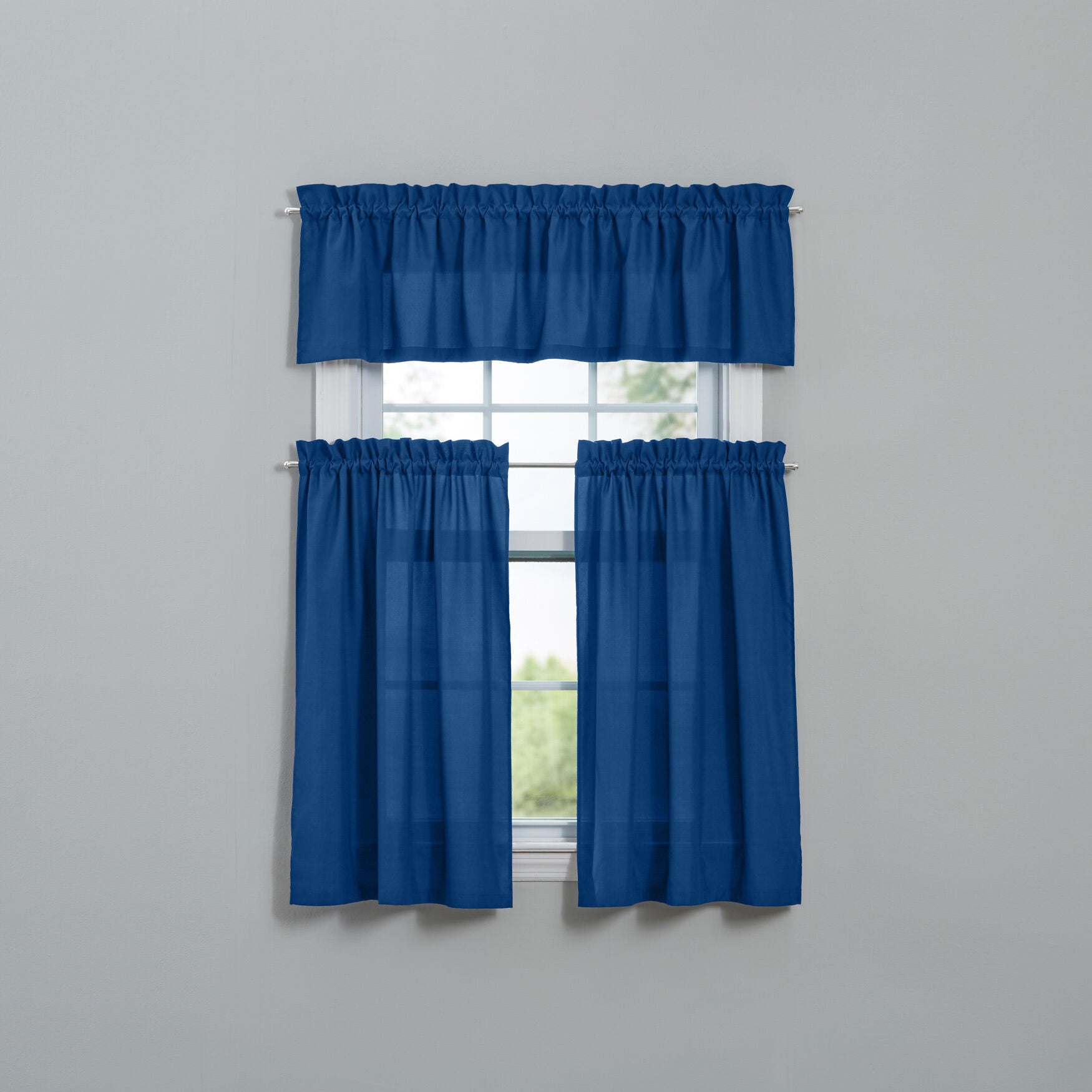 Microfiber Kitchen Tier Set - Classic 3-Pc. Style, Navy | King Size