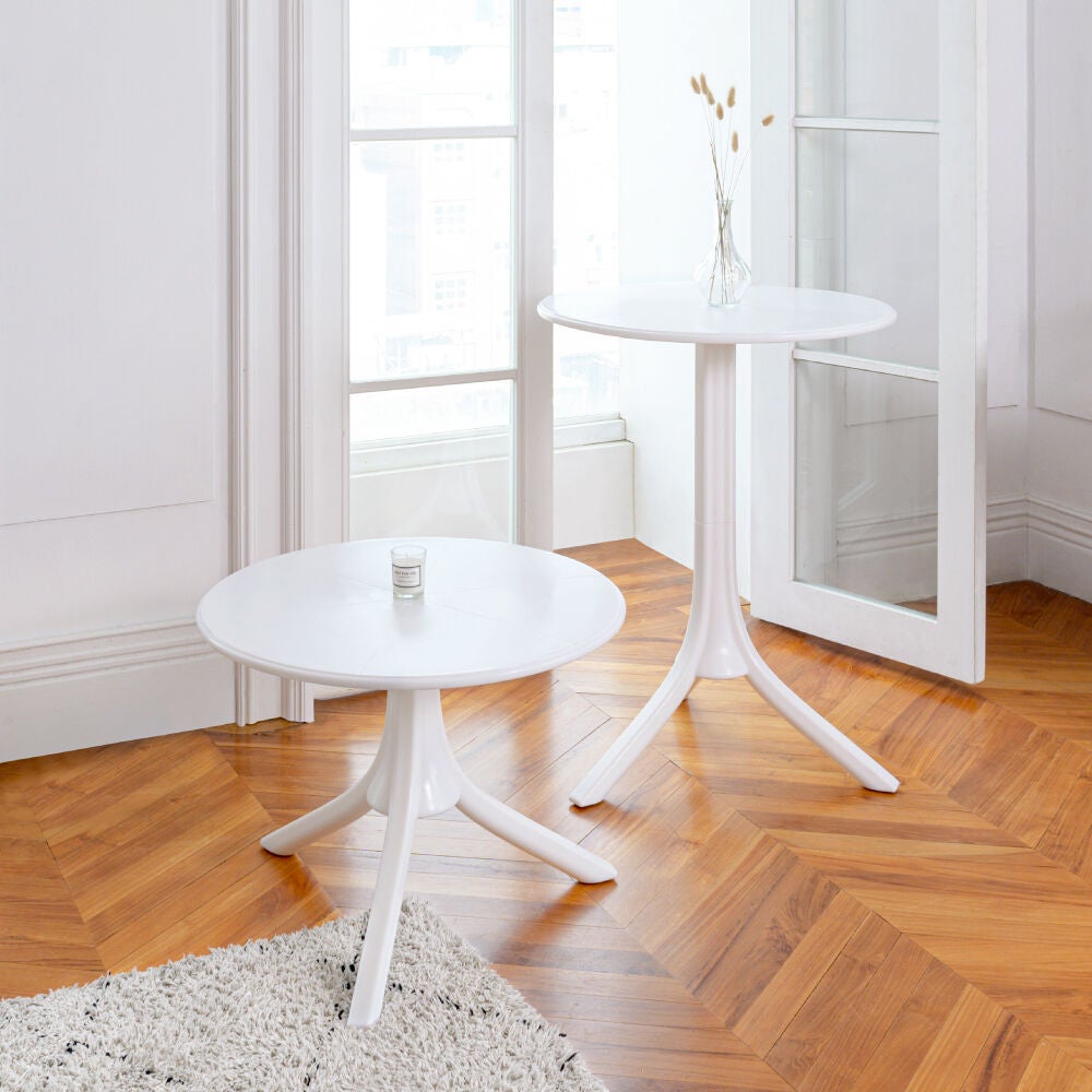 Seattle 2-in-1 Round Side Table, WHITE, alternate image number 6