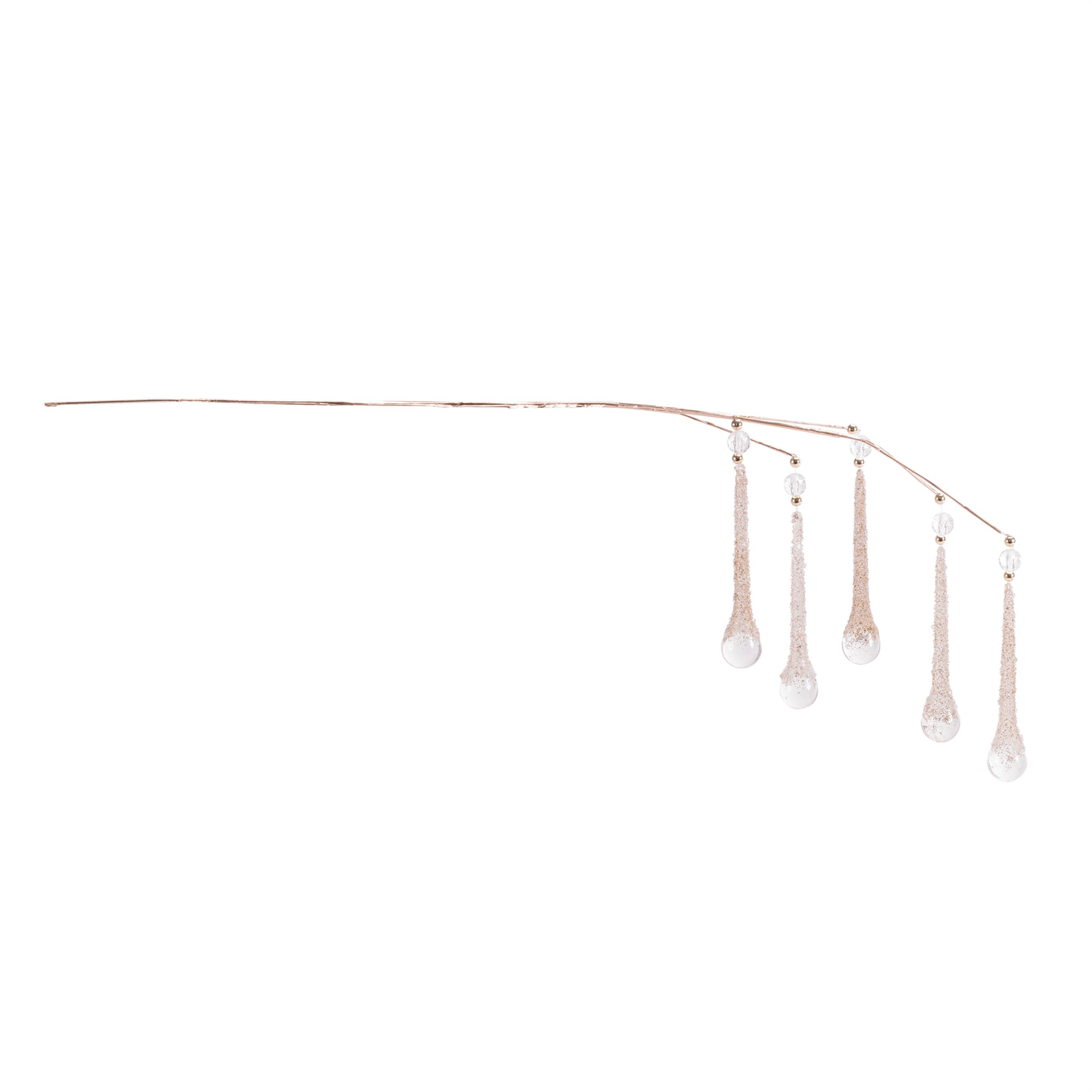Beaded Icicle Drop Spray (Set of 2), GOLD CLEAR, alternate image number 1