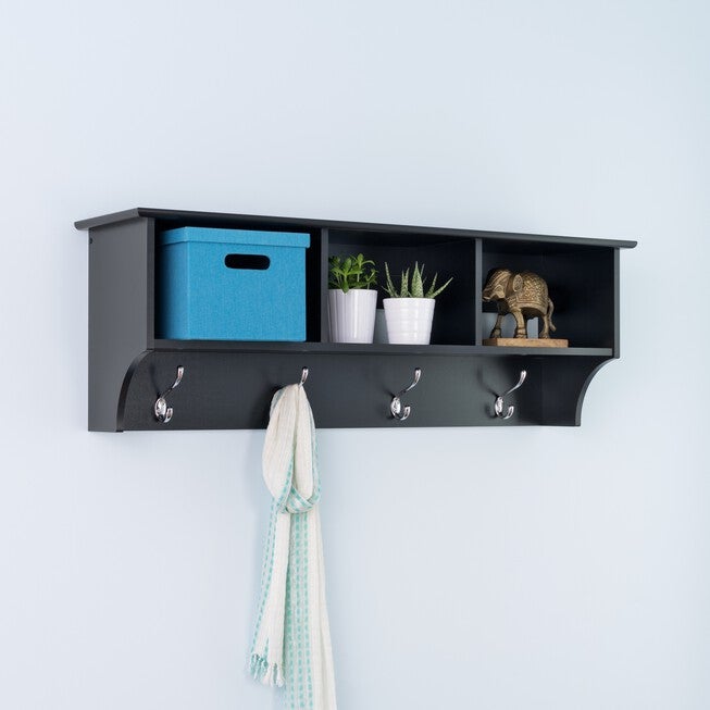Entryway Cubbie Shelf, BLACK, hi-res image number 0