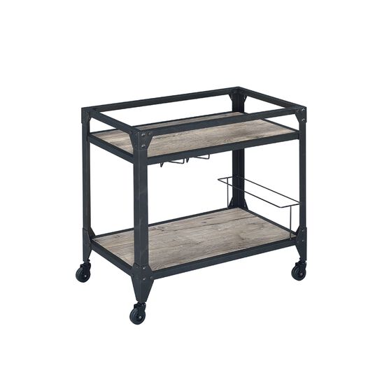 Serving Cart, RUSTIC OAK CHARCOAL, hi-res image number null