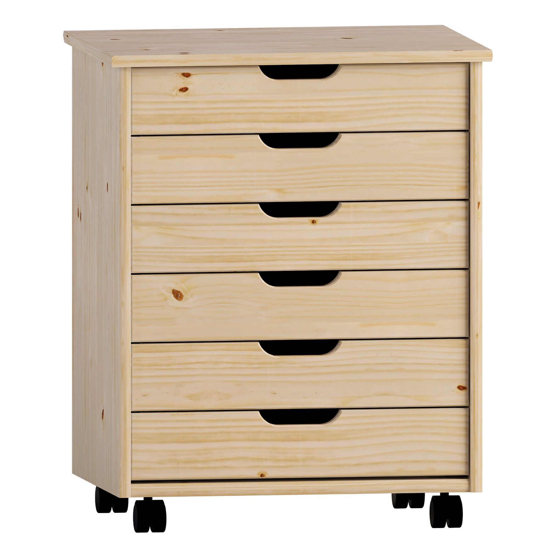 Croghan Six Drawer Wide Rolling Storage Cart, , alternate image number 2