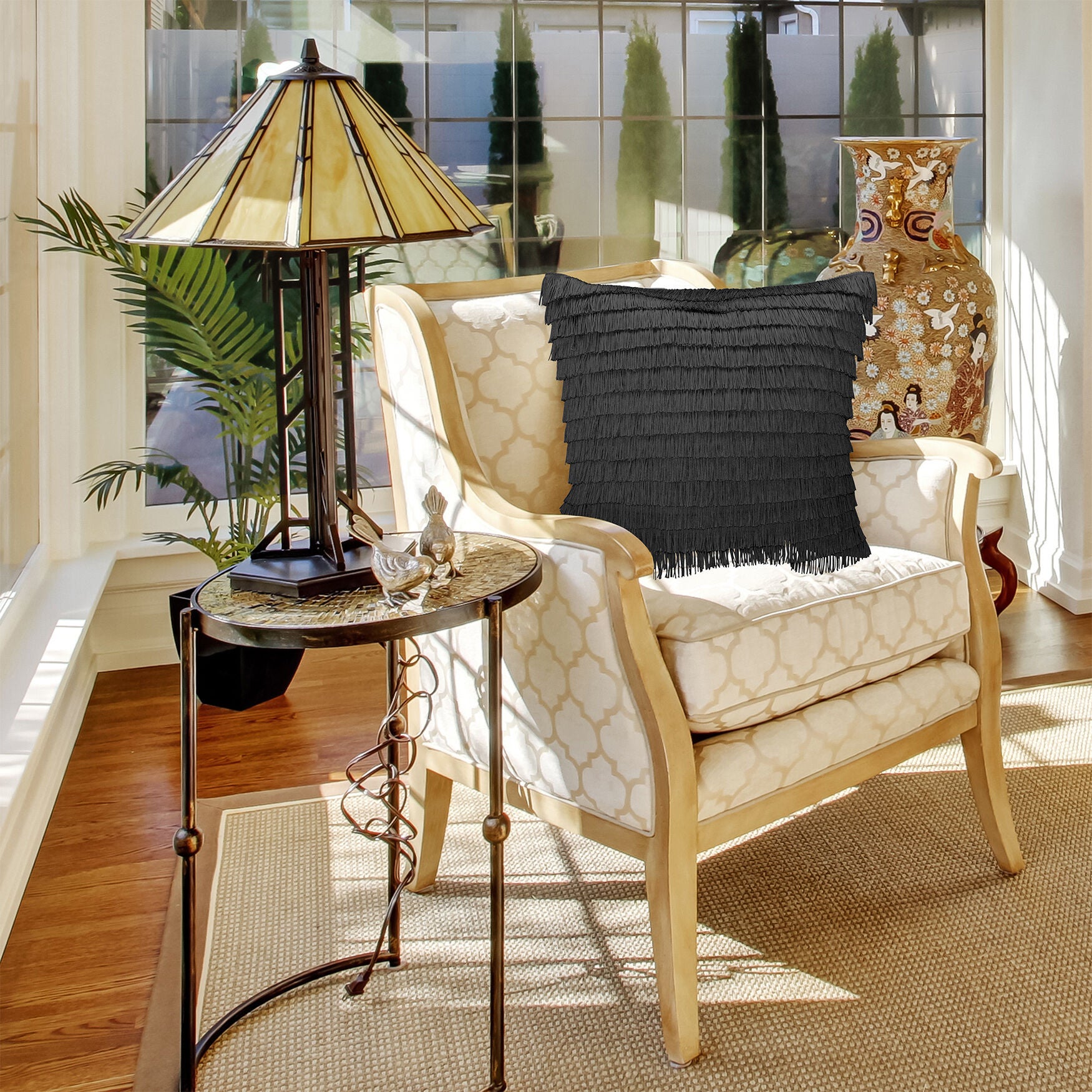 Home Gatsby Fringe Decorative Pillow Dec Pillow, , alternate image number 23