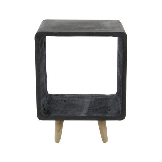 Black Fiber Clay Industrial Outdoor Accent Table, , alternate image number null
