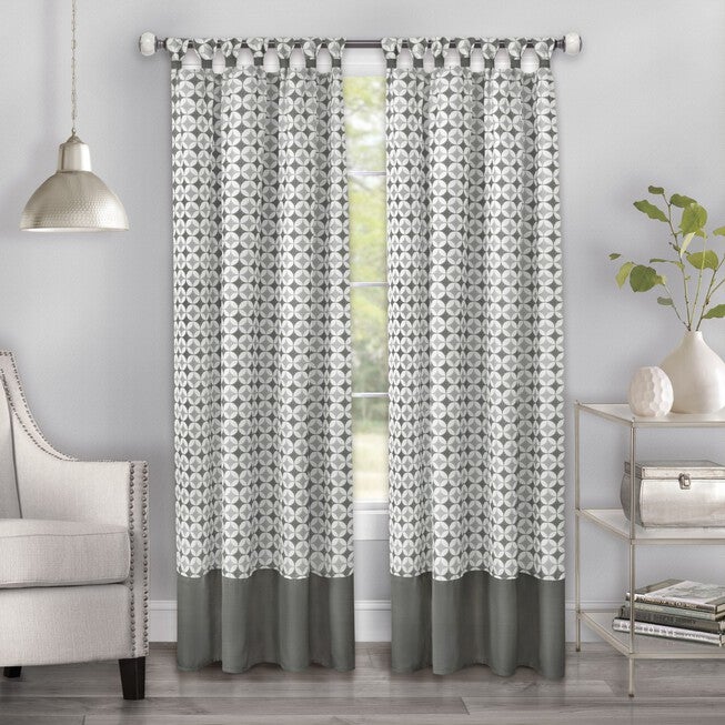 Callie Cuff Tab Top Window Curtain Panel - 52x63, , on-hover image number 1