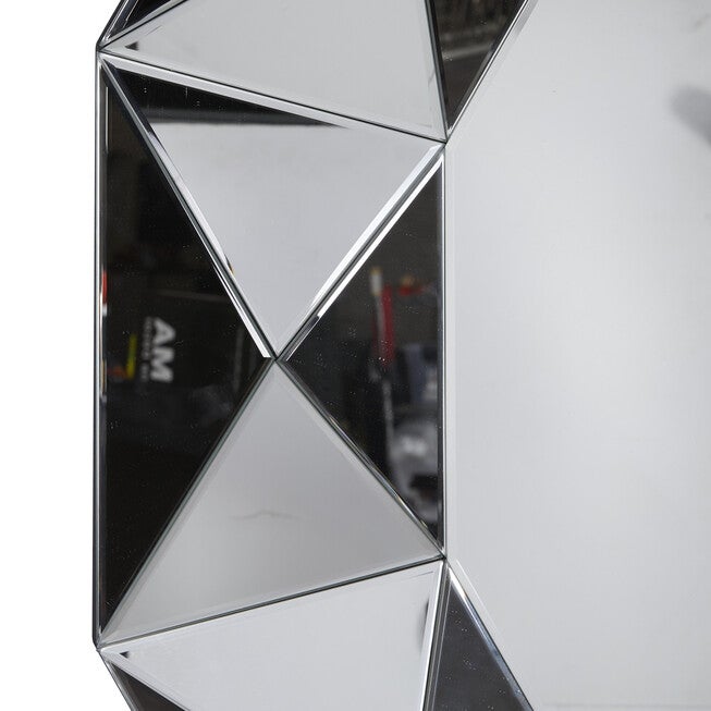 Silver Glam Wood Wall Mirror, , alternate image number null
