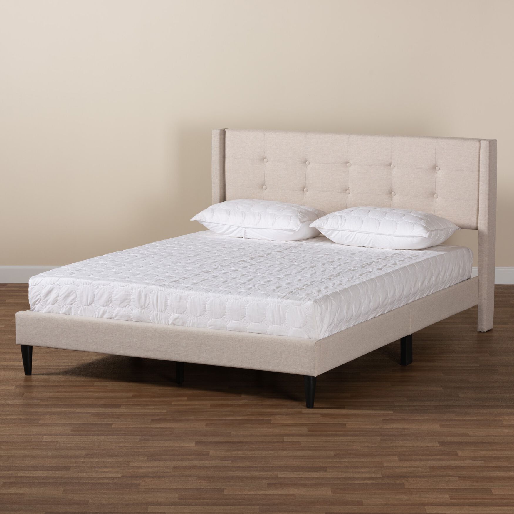 Casol Mid-Century Modern Transitional Upholstered Platform Bed, , alternate image number 6