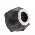 Gray Velvet Cat Bed, , alternate image number null