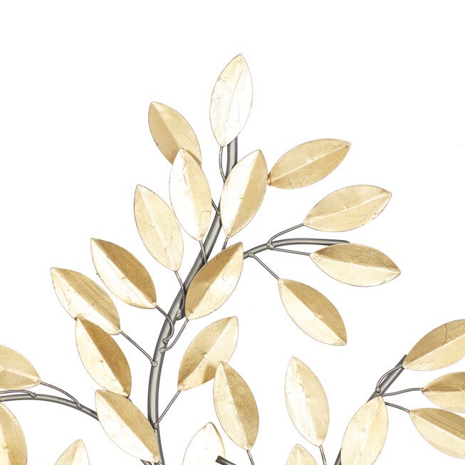 Brass Metal Glam Floral Wall Decor, , alternate image number 4