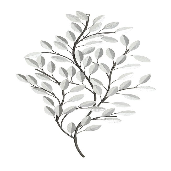 Silver Metal Glam Floral Wall Decor, SILVER, hi-res image number 0