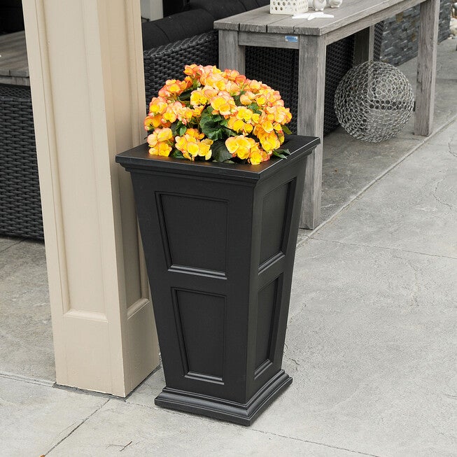 Fairfield 28 inches Tall Planter, BLACK, hi-res image number 0