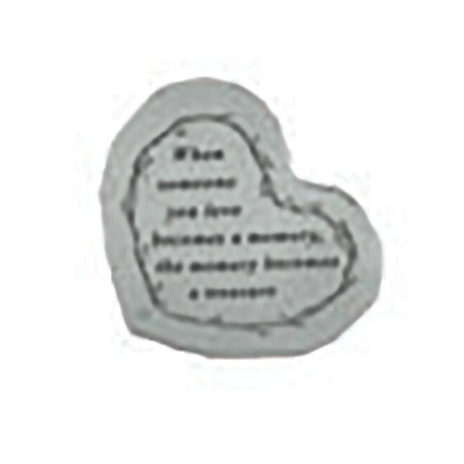 When Someone Becomes a Memory Heart Garden Memorial Accent Stone, GREY, hi-res image number 0