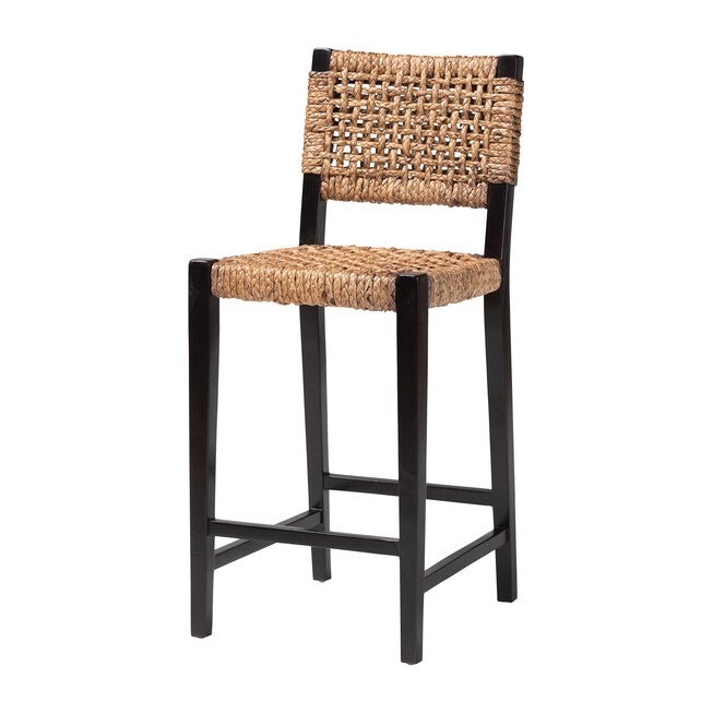 Alise Seagrass Bar Stool, DARK BROWN, alternate image number null