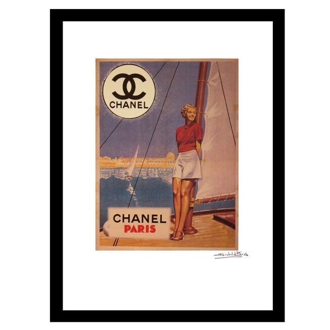 Chanel Paris Sweet Sails - Red / Blue - 14x18 Framed Print, RED BLUE, hi-res image number 0