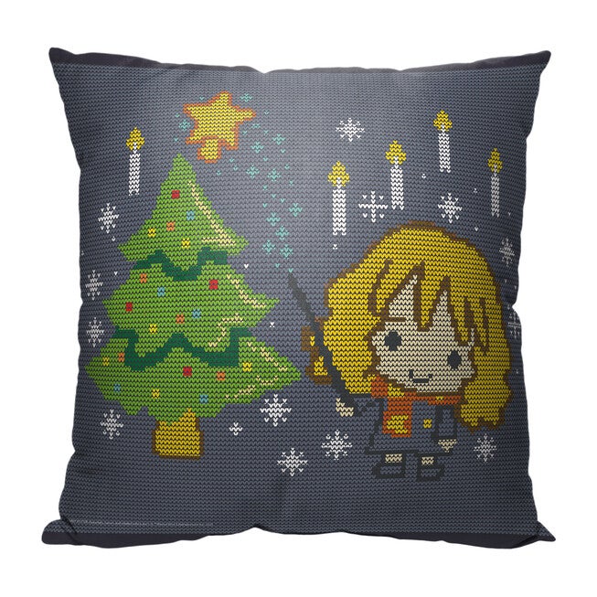 Wb Harry Potter Christmas Magic Printed Throw Pillow, O, hi-res image number null