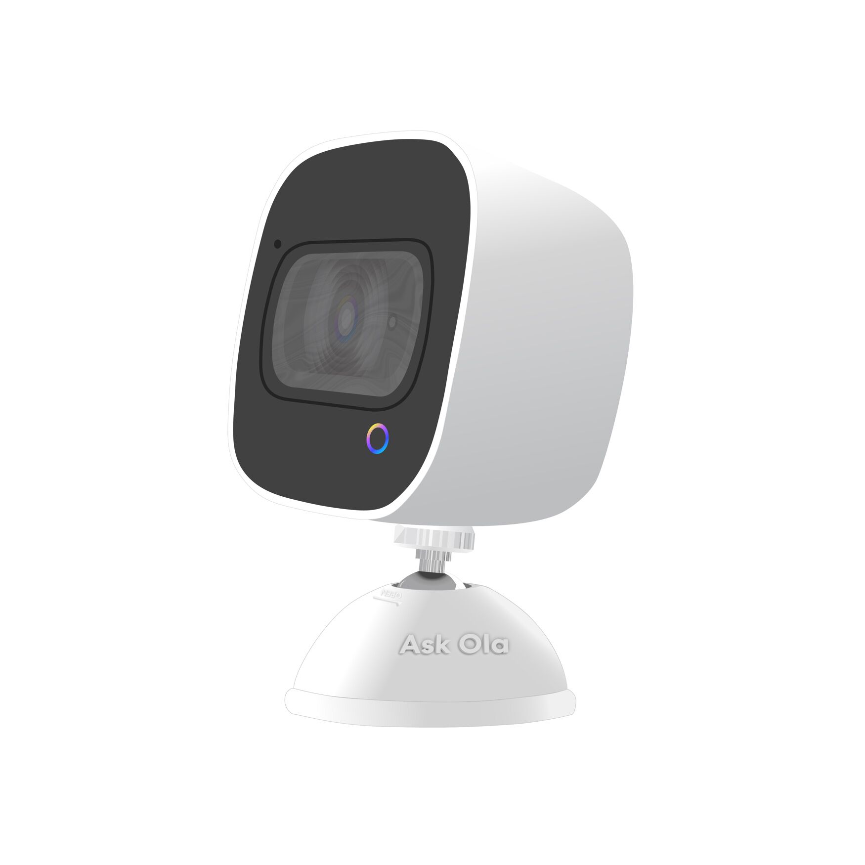 Ask Ola! 2 Way Voice Command Smart Security Camera Security Camera, WHITE, hi-res image number 0