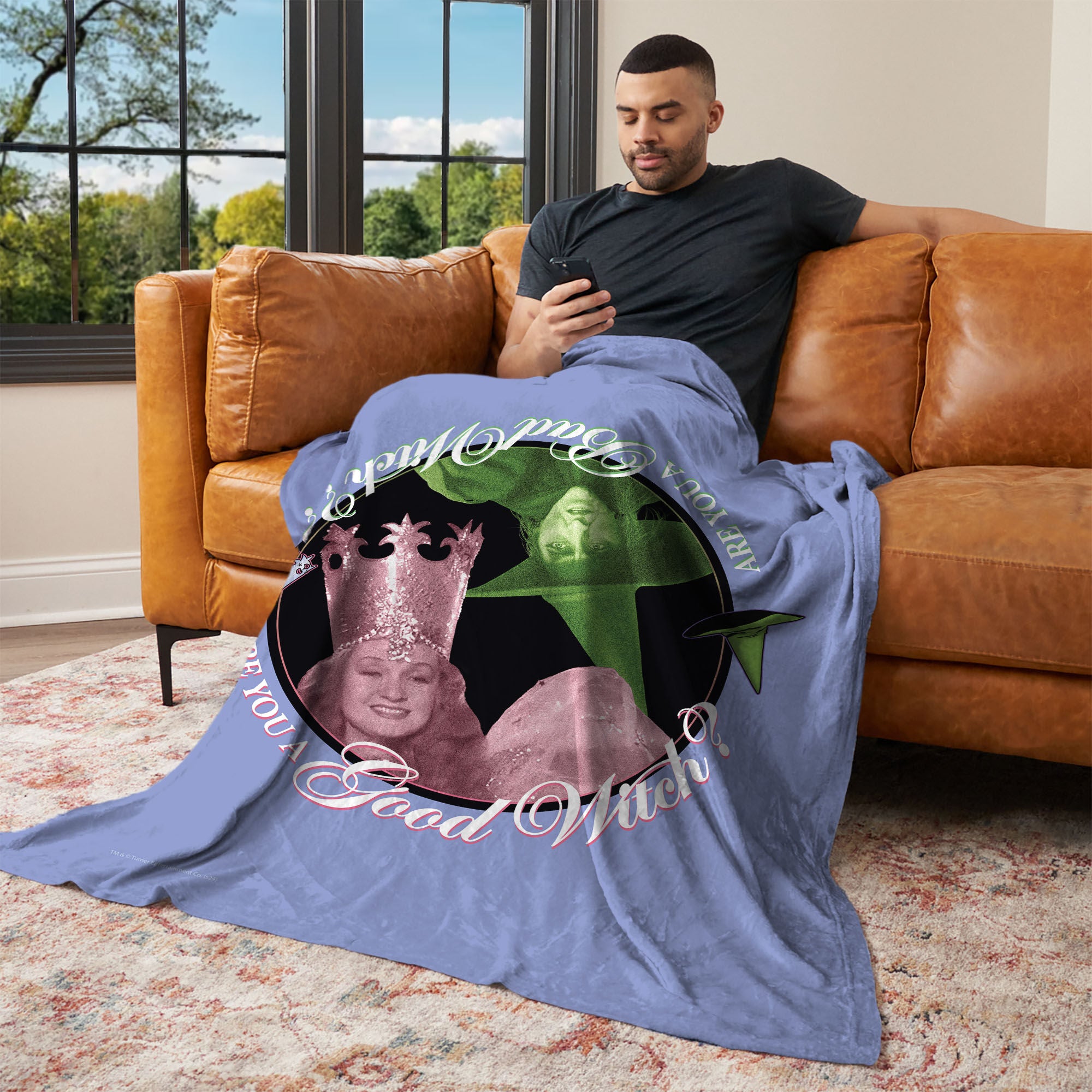 Warner Bros. The Wizard of Oz Good Witch Silk Touch Throw Blanket 50x60 Inches, WICKED THROW, alternate image number 2