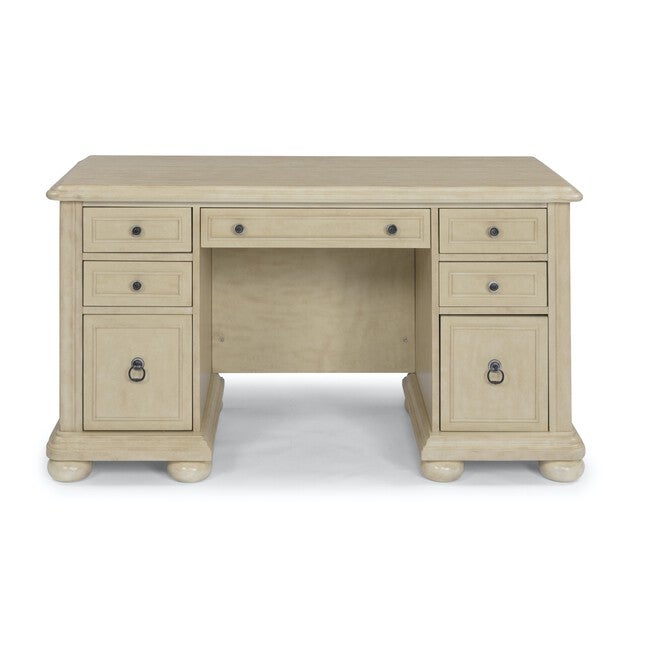 Provence White Pedestal Desk, WHITE, hi-res image number 0