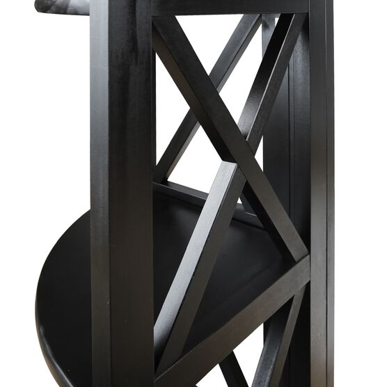 Montego 4-Shelf Corner Folding Bookcase-Black, , alternate image number null