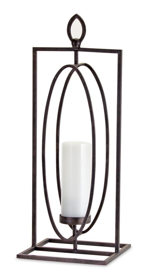Candle Holder 24 inchesH (Set of 2) Iron, BLACK, hi-res image number 0