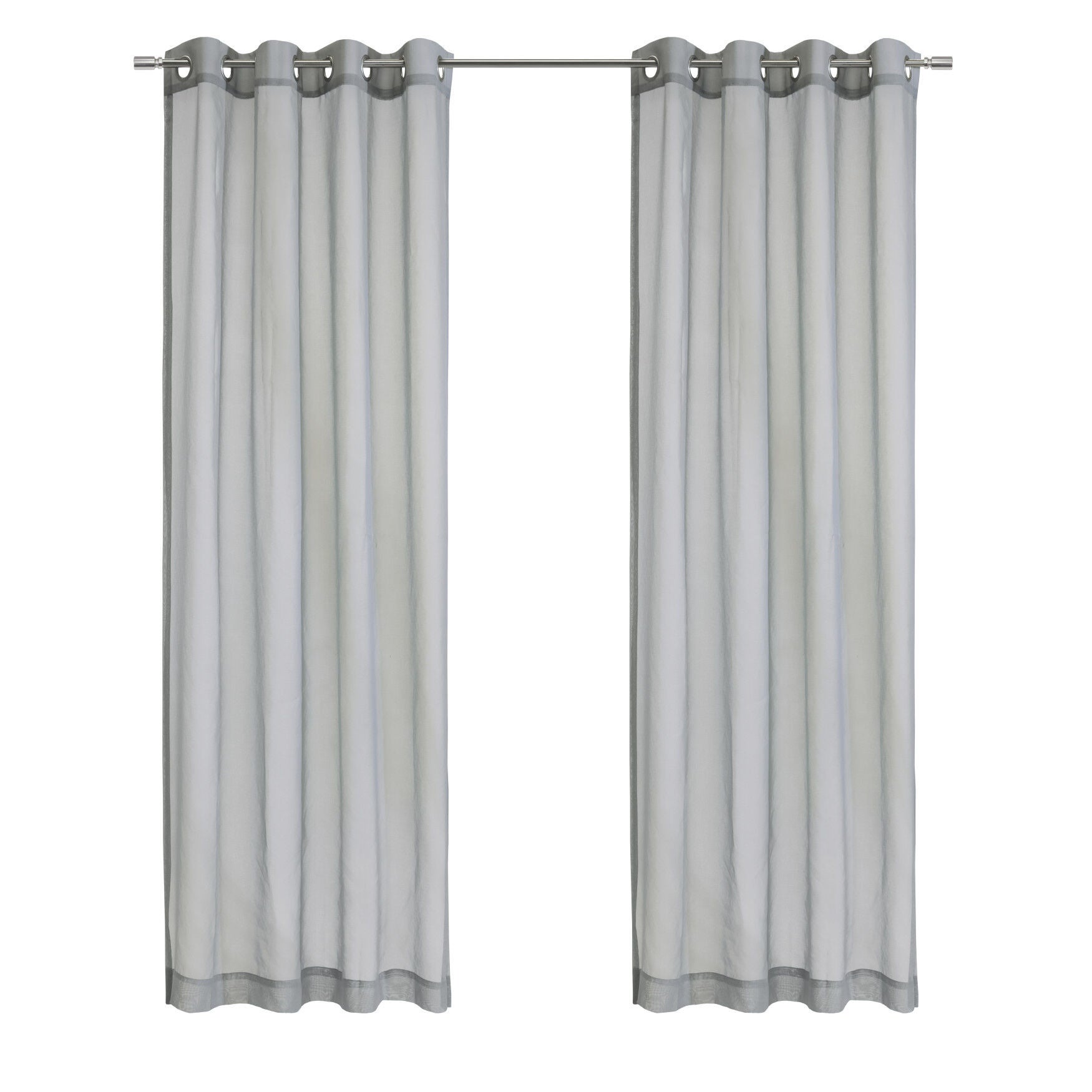 Luna Light Filtering Grommet Curtain Panel, , on-hover image number 1
