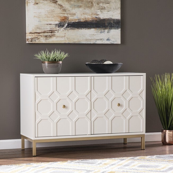 Gramdlynn Two Door Accent Cabinet, WHITE, hi-res image number 0