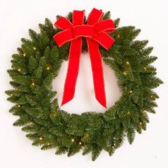 24" Pre-Lit Canadian Pine Arrow Tip Wreath