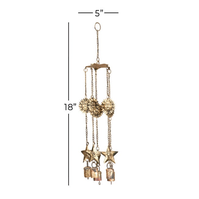 Brass Metal Eclectic Windchime, , alternate image number 5
