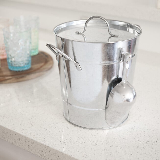 Galvanized Metal Ice Bucket, , alternate image number null