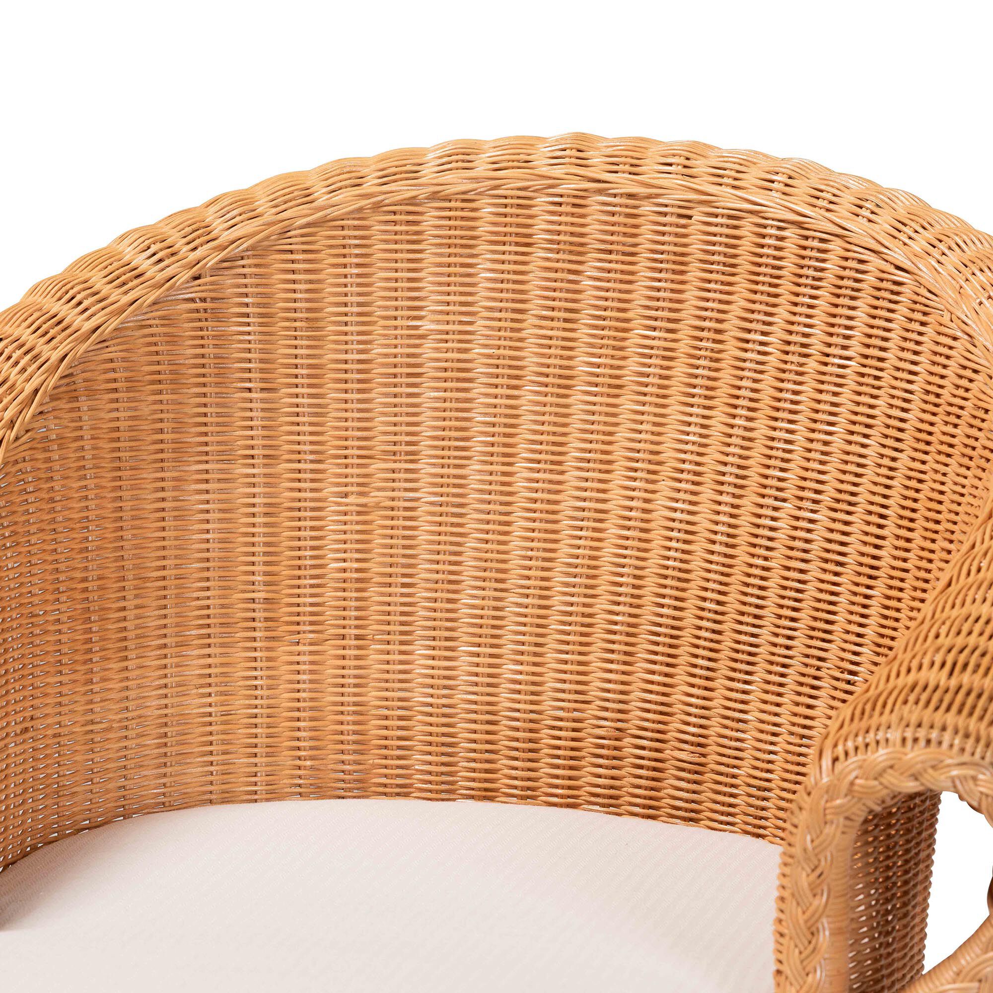 Tamara Bohemian Braided Honey Rattan Dining Chair, HONEY, alternate image number 5